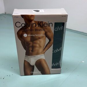Calvin Klein Men's small Black Cotton Stretch Hip Briefs